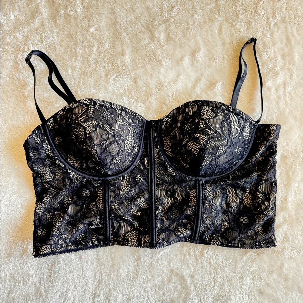 Lace Lingerie Corset Top - L
